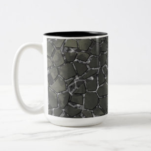 Mosaikglas-Tasse aus schwarzem Marmor Zweifarbige Tasse