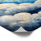 Mosaikglaslandschaft Poster (Ecke)