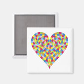 Mosaikherz Magnet (Vorderseite/Rückseite)