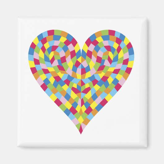 Mosaikherz Magnet (Vorne)