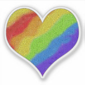 Mosaikherz - mehrfarbiger Sonnenschein Aufkleber (Vorderseite)