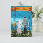 Mosaikhochzeit Einladung (Stehend Vorderseite)