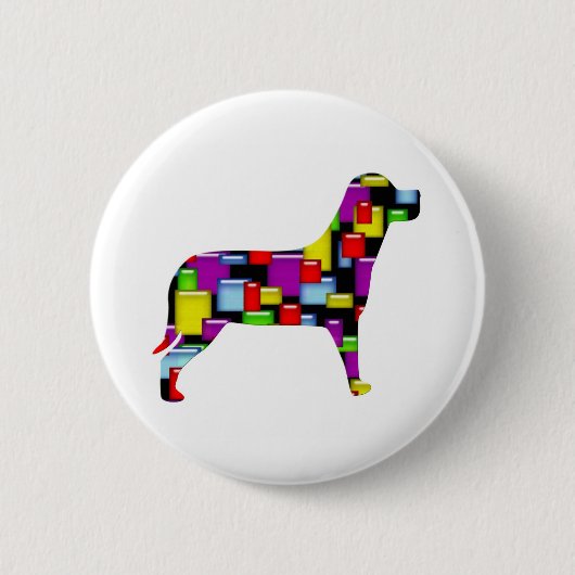 Mosaikhund Button (Vorderseite)