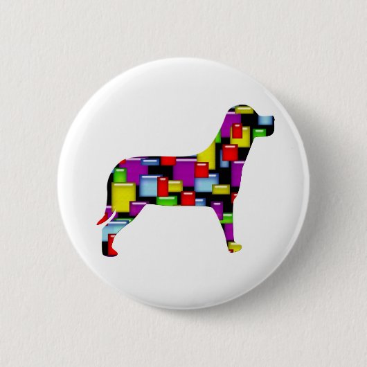 Mosaikhund Button (Vorderseite)