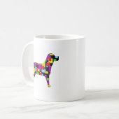 Mosaikhund Kaffeetasse (Vorderseite Links)