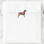 Mosaikhund Runder Aufkleber (Tasche)