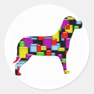 Mosaikhund Runder Aufkleber
