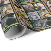 Mosaikische Fotos von Affen-Mauspad Geschenkpapier (Rolleneckpunkt)