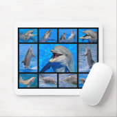 Mosaikische Fotos von Delphinen Mousepad (Mit Mouse)