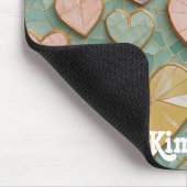 Mosaikische Liebe: Pastel Hearts Mousepad (Ecke)
