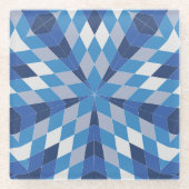 Mosaikische Sternexplosion (Muster) Glasuntersetzer (Vorderseite)