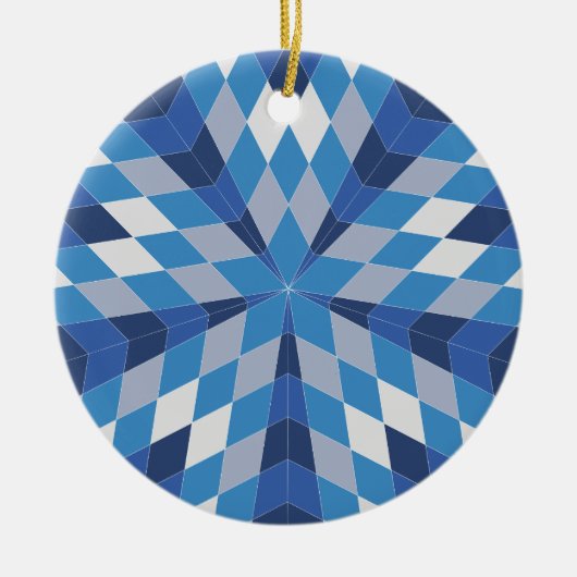 Mosaikische Sternexplosion (Muster) Keramik Ornament (Vorne)