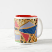 Mosaikkaffee Zweifarbige Tasse (VorderseiteRechts)