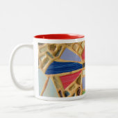 Mosaikkaffee Zweifarbige Tasse (Links)