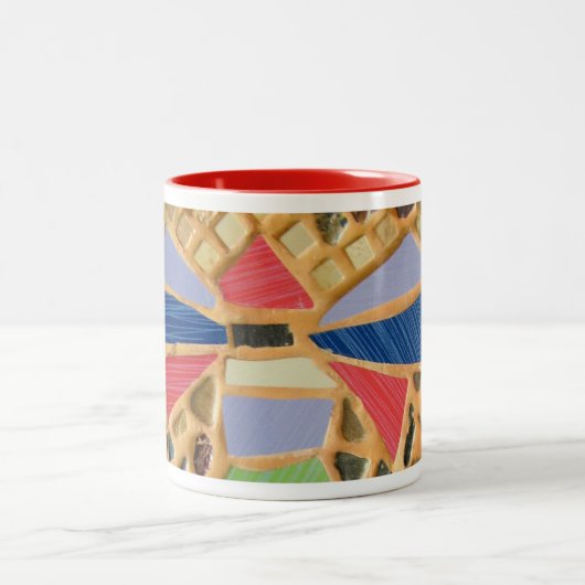 Mosaikkaffee Zweifarbige Tasse (Mittel)