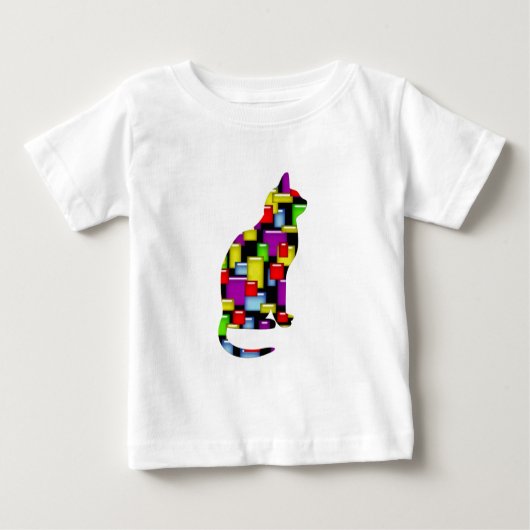 Mosaikkatze Baby T-shirt (Vorderseite)