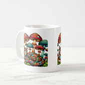 Mosaikkatze in Pilzen Kaffeetasse (Vorderseite Links)