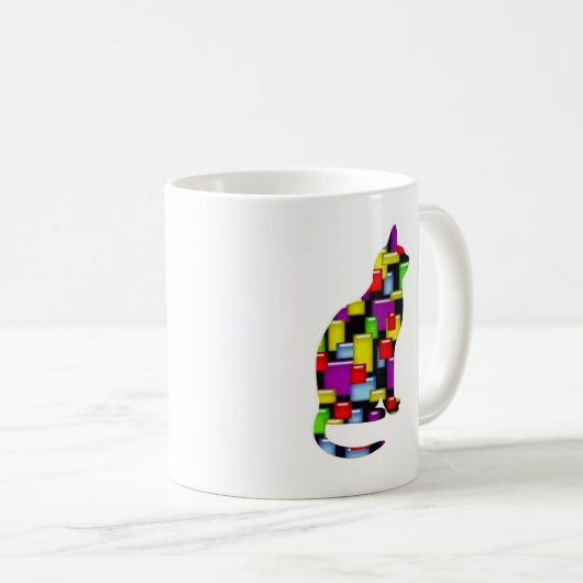 Mosaikkatze Kaffeetasse (VorderseiteRechts)