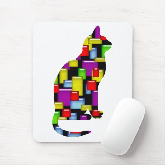 Mosaikkatze Mousepad (Mit Mouse)