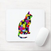 Mosaikkatze Mousepad (Mit Mouse)