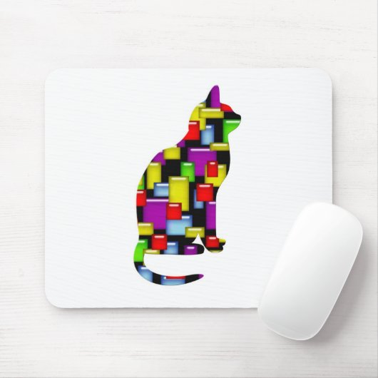 Mosaikkatze Mousepad (Mit Mouse)