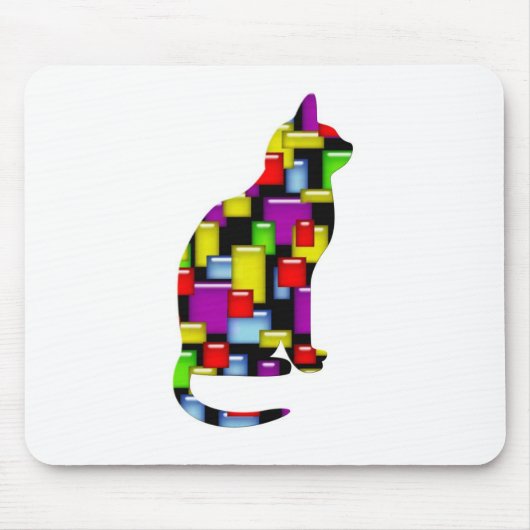 Mosaikkatze Mousepad (Vorne)