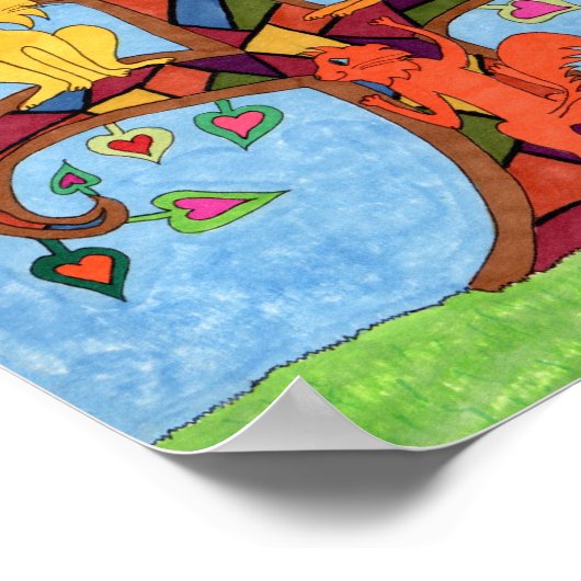 Mosaikkatze Poster (Ecke)