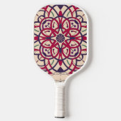 Mosaikkirsche, Mandala-Muster Pickleball Schläger (Rückseite)