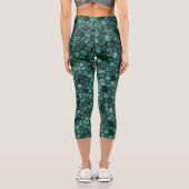 Mosaikkkruste Abstraktes Muster Capri Leggings (Rückseite)