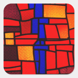 Mosaikkleber aus Hartglas Quadratischer Aufkleber