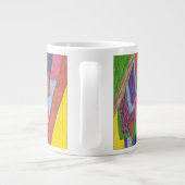 "Mosaikkreuz" Abstrakte Kunst Jumbo-Tasse (Rückseite)