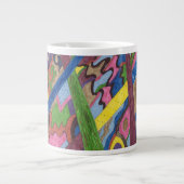 "Mosaikkreuz" Abstrakte Kunst Jumbo-Tasse (Vorderseite)
