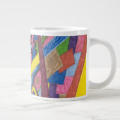 "Mosaikkreuz" Abstrakte Kunst Jumbo-Tasse (Rechts)