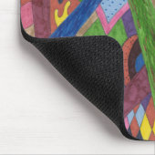 "Mosaikkreuz" Abstrakte Kunst Mousepad (Ecke)