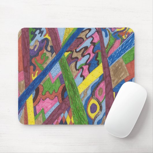 "Mosaikkreuz" Abstrakte Kunst Mousepad (Mit Mouse)
