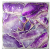 Mosaikkunst - Amethyst und Perle Fliese (Vorderseite)