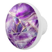 Mosaikkunst - Amethyst und Perle Keramikknauf (Rechts)