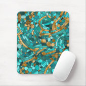 Mosaikkunst aus Kies - Smaragd und Gold Mousepad (Mit Mouse)