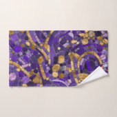 Mosaikkunst aus Kieselsteinen - Amethyst und Gold Badhandtuch Set (Handtuch)
