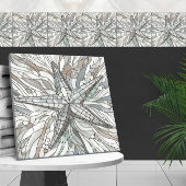 Mosaikkunst der Sternfische - Perlmutt Fliese