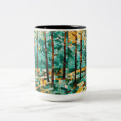 Mosaikkunst von Ailly Cup Zweifarbige Tasse (Mittel)