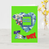 Mosaikkunstkust am 80. Geburtstag. Grußkarte Karte (Gelbe Blume)