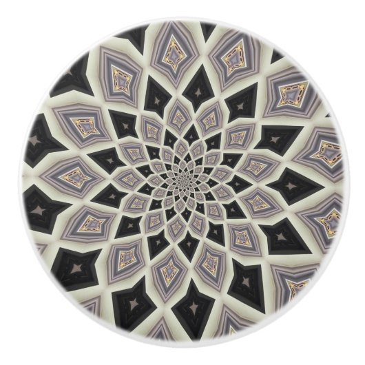 Mosaikkunstmuster des Fraktals Keramikknauf (Vorderseite)