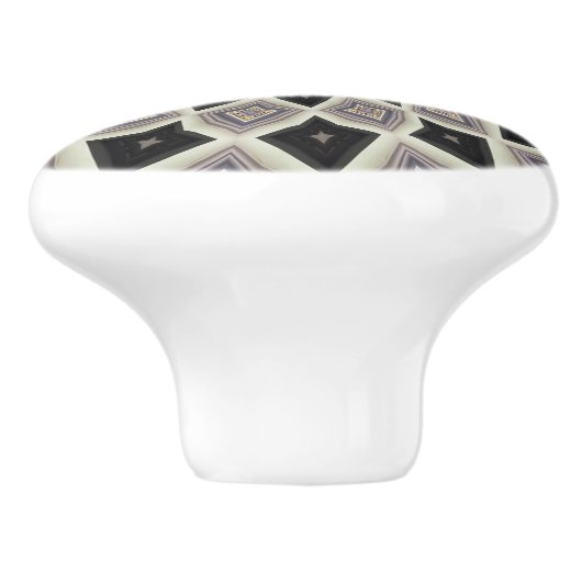 Mosaikkunstmuster des Fraktals Keramikknauf (Seitenansicht)