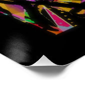 Mosaikkunstwerk, schwarz gerahmtes Poster (Ecke)