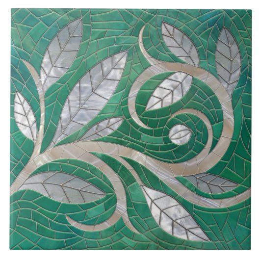 Mosaikleder Swirl Fliese (Vorderseite)