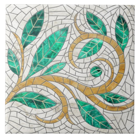 Mosaikleder Swirl Fliese (Vorderseite)