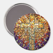 Mosaikmagazin "Cross" aus gefestigtem Glas Magnet (Vorderseite/Rückseite)