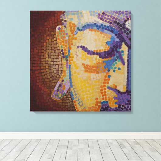 Mosaikmalerei Buddha Leinwanddruck (Insitu (Holzboden))