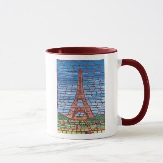 Mosaikmalerei im Eiffelturm - Tasse (Rechts)